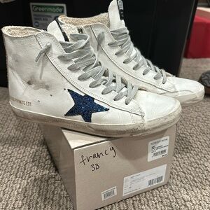 Golden Goose Francy white/blue star 38/8